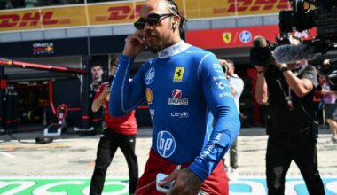 Gp Monza, Hamilton dalla Ferrari... alla Ducati. L'iconico arrivo di Lewis