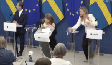 Il malore, poi il collasso: così la ministra svedese è svenuta in conferenza stampa