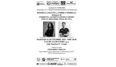 ASPETTANDO IL LOMBARDIA A COMO, APPUNTAMENTO MARTEDI' SERA CON ROSSELLA RATTO E ANDREA MORELLI