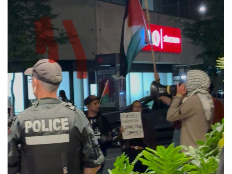 PROTESTE PRO-PAL E RUMORE DAVANTI ALL'HOTEL DELLE SQUADRE, NOTTE AGITATA A MONTRÉAL