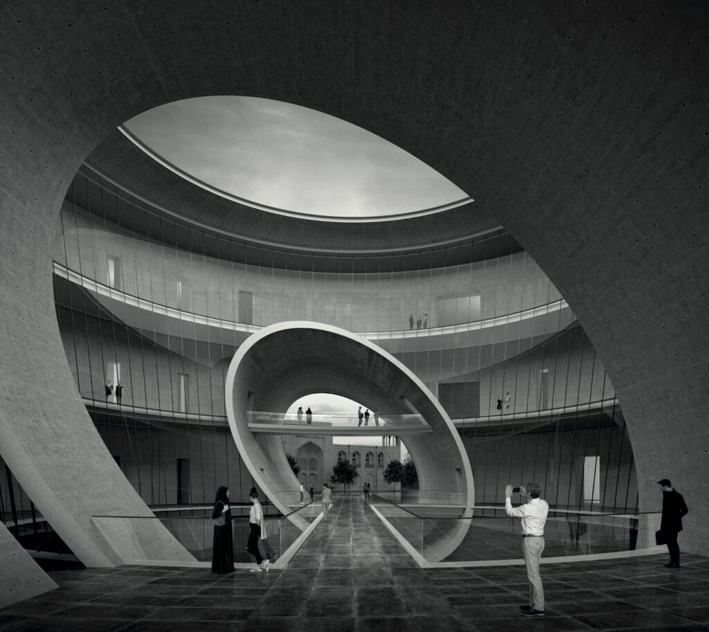 National Museum of Uzbekistan, Render by Tadao Ando Architect & Associates, Courtesy of Uzbekistan Art and Culture Development Foundation
