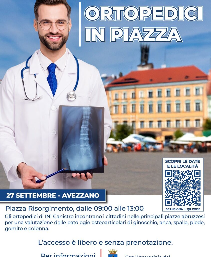 Visite gratuite INI a Caniostro e Avezzano, per prevenzione patologie osteoarticolari – Radio L'Aquila 1