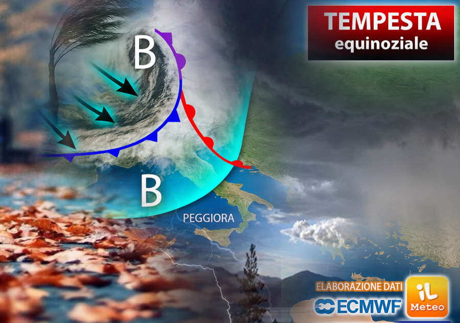 una Tempesta Equinoziale può colpite l'Italia, la data