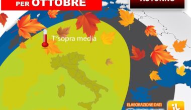 Ottobre, è arrivata la proiezione per tutto il mese, gli aggiornamenti