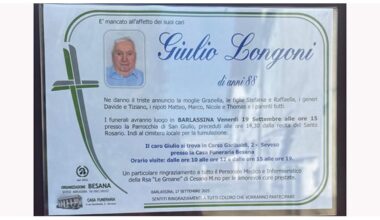 ADDIO A GIULIO LONGONI. IL PASTICCERE CON IL CICLISMO NEL CUORE