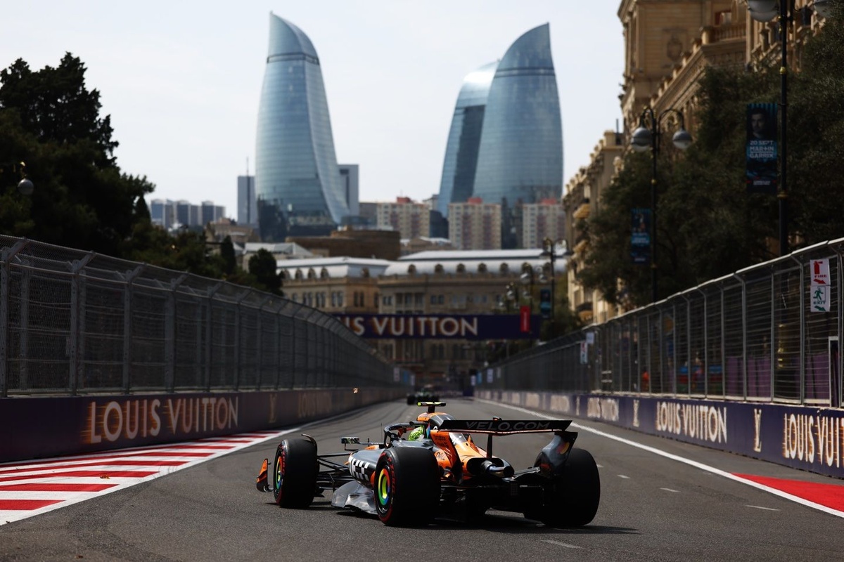 Baku, Libere 1: Leclerc primo inseguitore delle due McLaren
