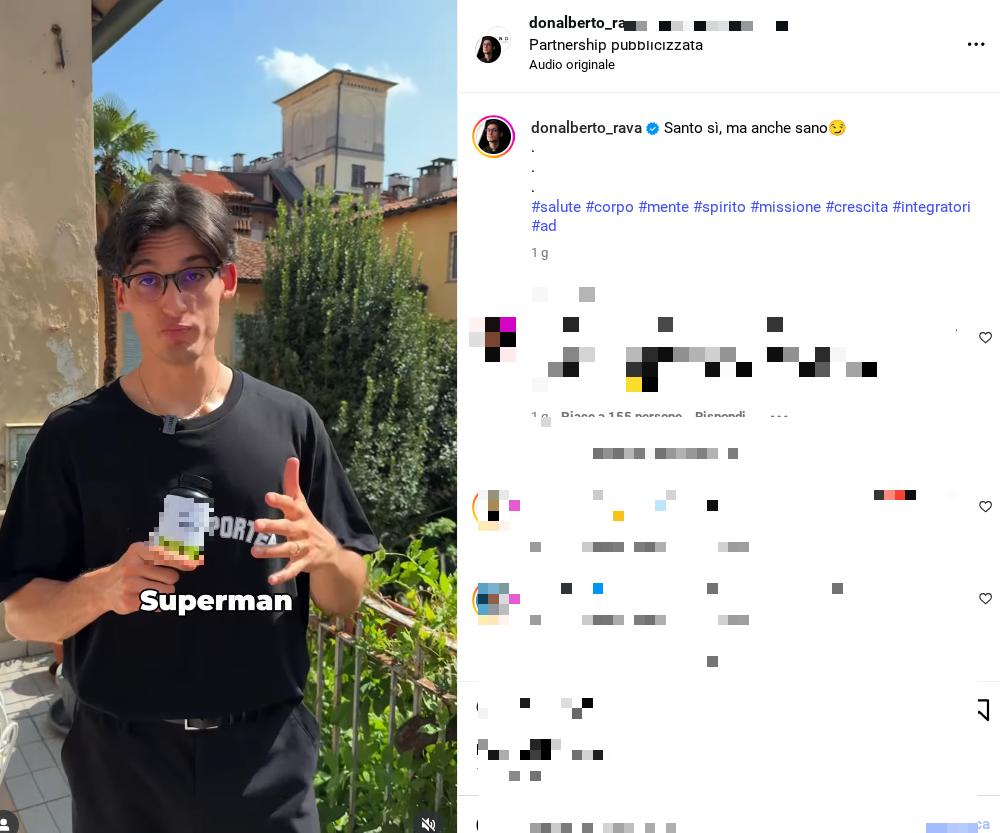 “Sponsorizza integratori sui social, un prete dovrebbe fare altro”