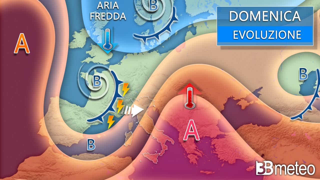 Intensa perturbazione atlantica in avvicinamento. Ecco dove le prime piogge e temporali « 3B Meteo