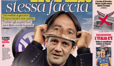 Alla Gazzetta dello Sport piace mascherare gli allenatori dell'Inter con le facce di altri allenatori dell'Inter