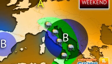 piogge e temporali Sabato 27, ribaltone Domenica 28 Settembre