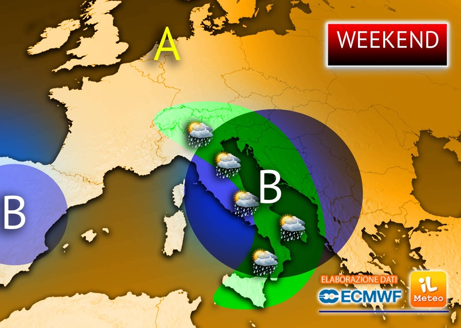 piogge e temporali Sabato 27, ribaltone Domenica 28 Settembre