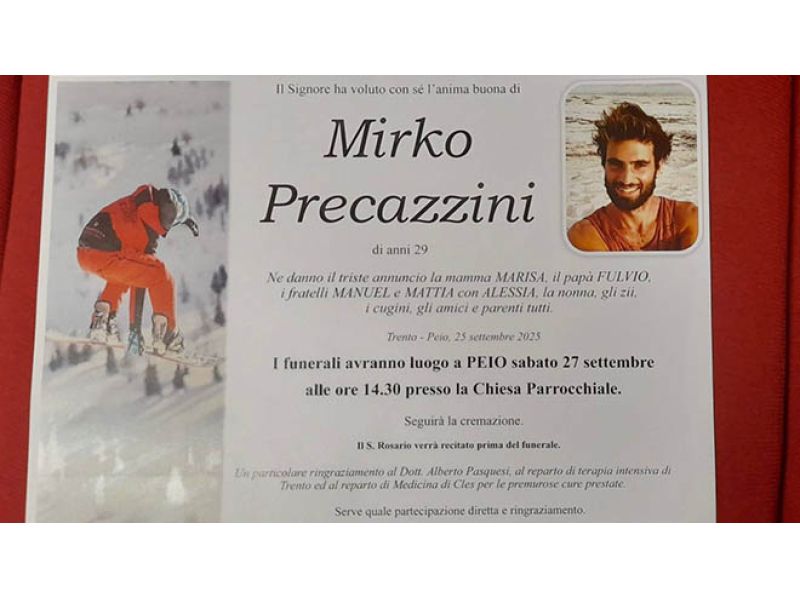 ADDIO A MIRKO PRECAZZINI, PREZIOSO COLLABORATORE DI RCS SPORT: AVEVA SOLO 29 ANNI