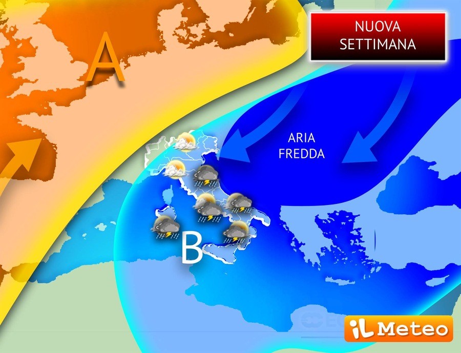 da mercoledì 1 temporali e venti forti su molte regioni