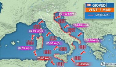 Avviso Meteo - Con ottobre la prima burrasca di vento autunnale, raffiche fino a 100km/h e mareggiate. I dettagli « 3B Meteo
