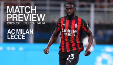 AC Milan-Lecce, Coppa Italia Frecciarossa 2025/2026: statistiche, arbitro e squalificati