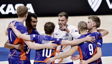 Mondiale di pallavolo: i Paesi Bassi festeggiano un punto - Sport