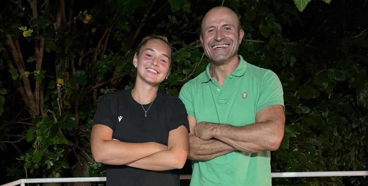La tennista vastese Anna Tambelli seguita dal campione olimpico Antonio Tartaglia