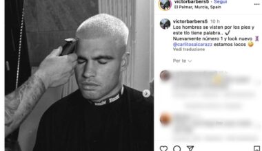 Carlos Alcaraz, nuovo look capelli biondo platino dopo vittoria Us Open