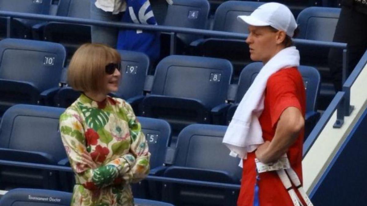 Sinner con Anna Wintour prima di Bublik: il dialogo