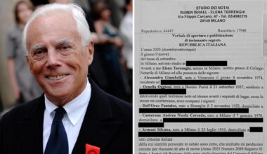 Il testo integrale del testamento di Armani, in pdf