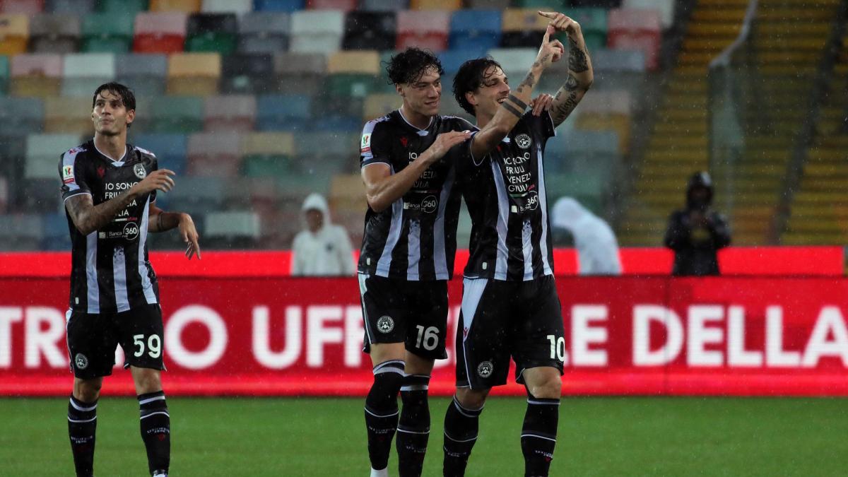 Coppa Italia, Udinese-Palermo 2-1: gol di Zaniolo, Miller e Peda