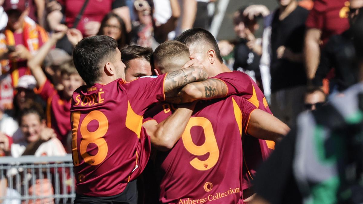 Roma-Verona 2-0 gol Dovbyk Soulé