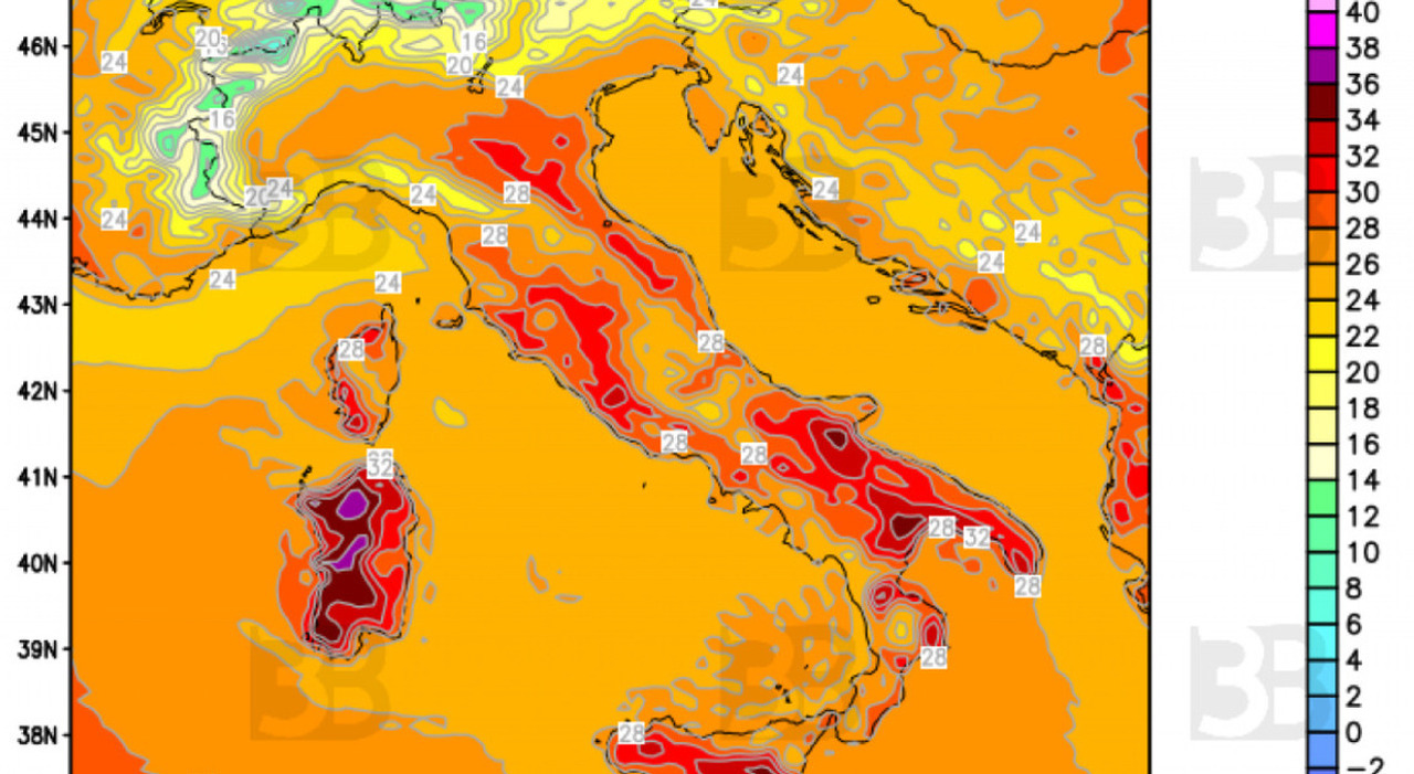 le temperature città per città