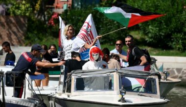 Anna Foglietta fermata dai carabinieri a Venezia a bordo di una lancia: sequestrata bandiera palestinese