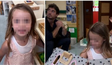 Belen Rodriguez e Antonino Spinalbese insieme per il primo giorno di scuola di Luna Marì. L'acconciatura fatta da papà e la foto in classe