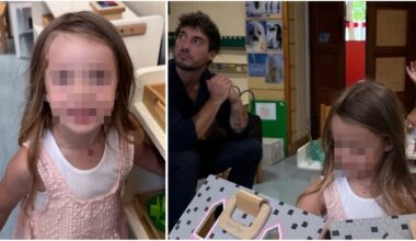 Belen Rodriguez e Antonino Spinalbese insieme per il primo giorno di scuola di Luna Marì. L'acconciatura fatta dal papà e la foto in classe