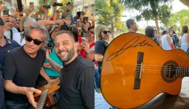 Concerto Ligabue alla Reggia di Caserta, il cantante firma la chitarra di Fausto Mesolella