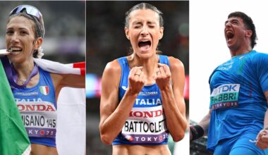 argento per Battocletti nei 10mila metri, Palmisano argento nella 35 km di marcia. Fabbri bronzo nel lancio del peso