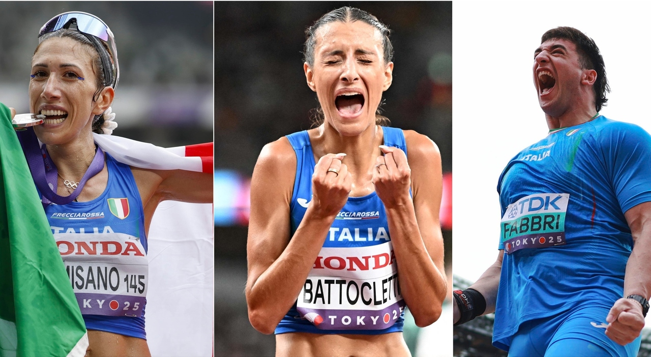 argento per Battocletti nei 10mila metri, Palmisano argento nella 35 km di marcia. Fabbri bronzo nel lancio del peso