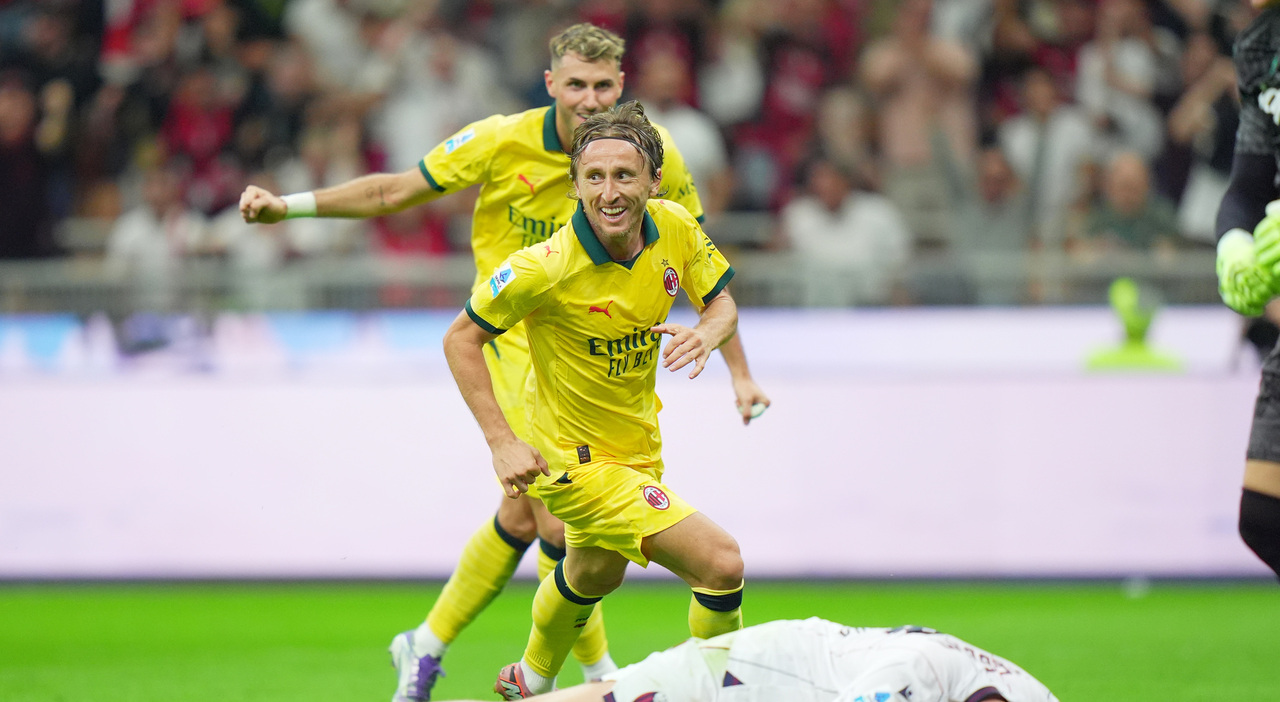 Modric (8) sontuoso trova la prima rete in Italia, Gimenez (5) stecca ancora, Orsolini (5) non incide