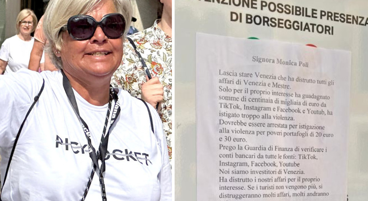 Borseggi a Venezia. Volantini contro 'lady pickpocket', Monica Poli sotto attacco: «Rovini gli affari di Venezia» - Il Gazzettino