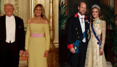 Melania Trump e Kate Middleton, i look della cena di gala: la first lady in giallo limone, la principessa con la tiara di Lady Diana - Il Messaggero