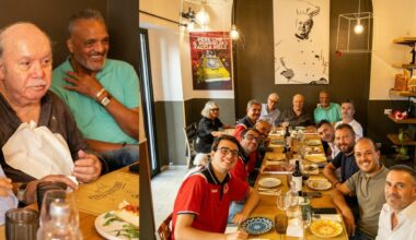 da Aristoteles a Sergio Martino, la festa nel ristorante dell'attore