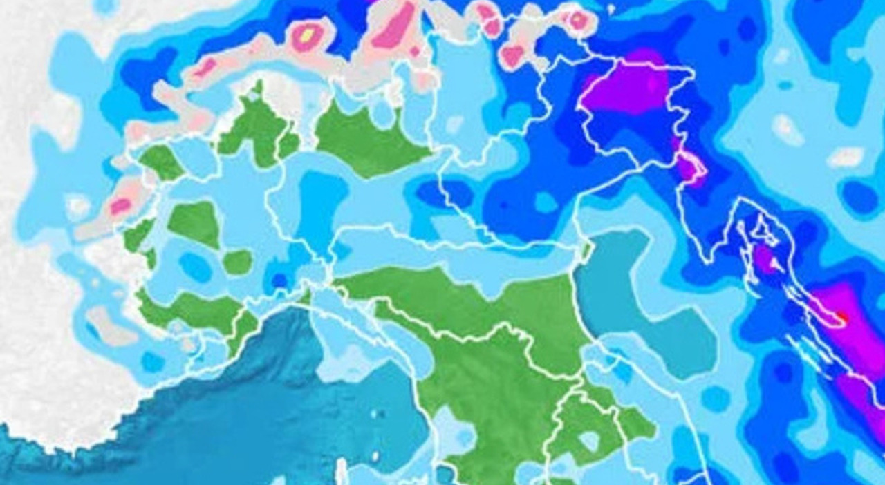 lunedì previsti 150mm di pioggia. Le previsioni