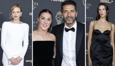 Pallone d'oro 2025, le pagelle look: Charlene di Monaco incanta (9), Buffon con donna la calciatrice del Psg (8), Guirassy in vestaglia (3) - Il Messaggero