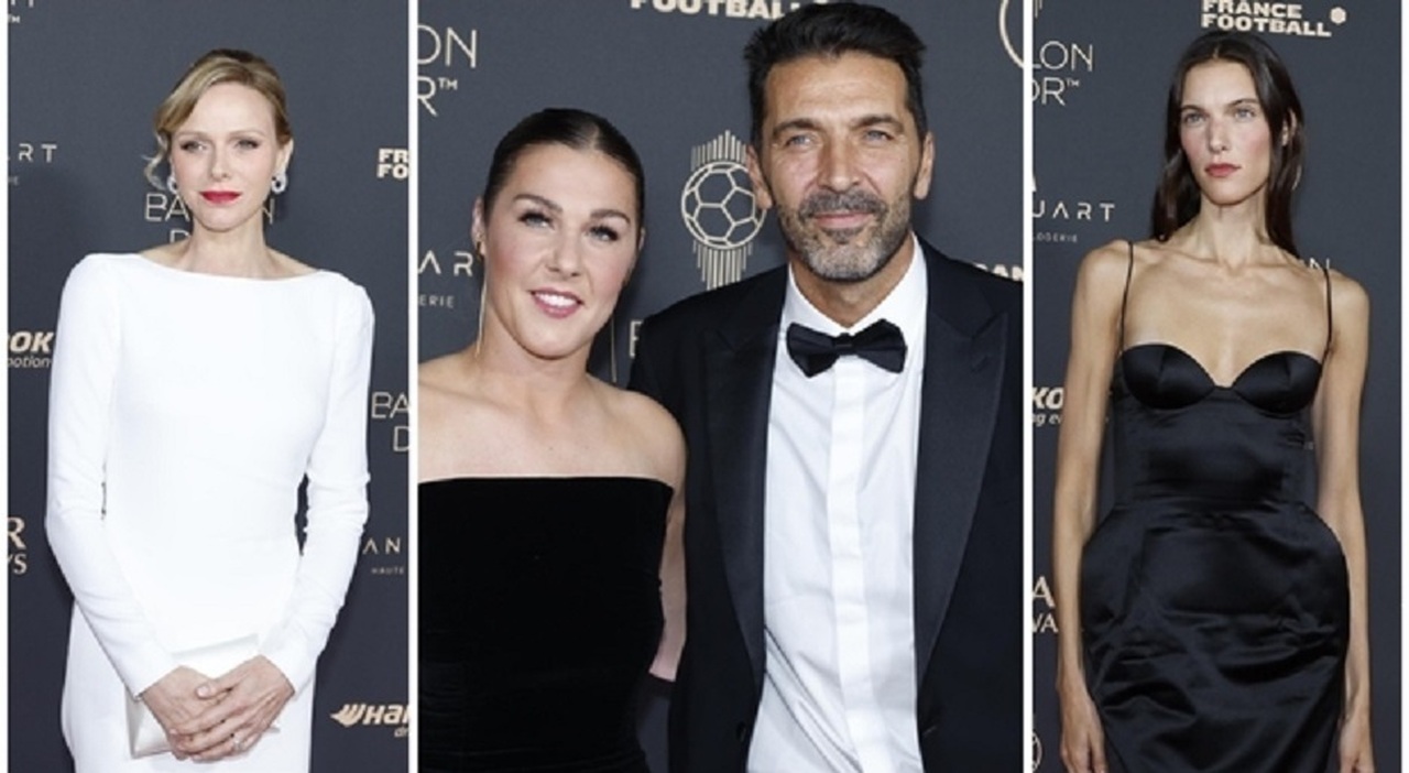 Pallone d'oro 2025, le pagelle look: Charlene di Monaco incanta (9), Buffon con donna la calciatrice del Psg (8), Guirassy in vestaglia (3) - Il Messaggero