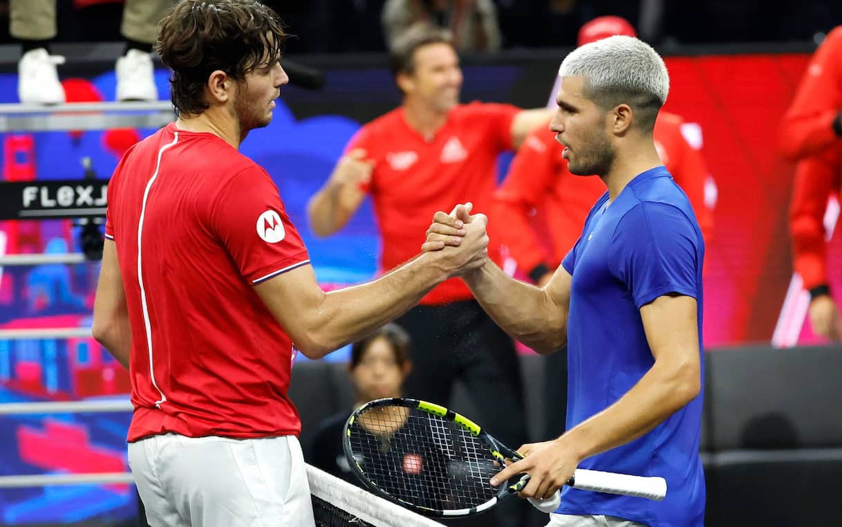 Alcaraz Fritz, Carlos sconfitto in Laver Cup. Come sta andando tra Team World e Europe | Sky Sport