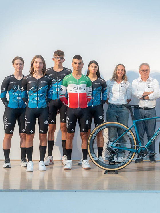 Juniores, U23 e elite. Il roster dell'Ale Colnago Team dove spicca il tricolore di Gioele Bertolini (foto ufficio stampa)