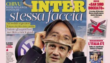 Prime Pagine: "Inter, stessa faccia"; "Milinkovic tappa buco"