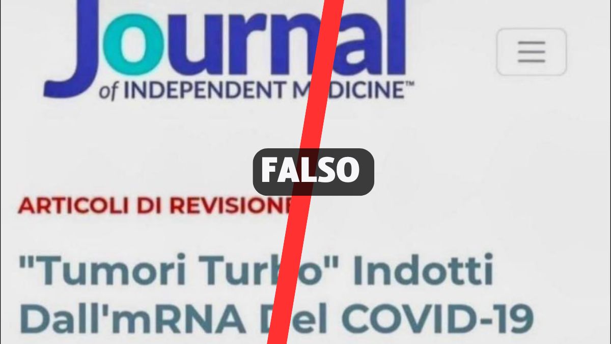 L'infondata pubblicazione sul presunto "turbo-cancro" da vaccino Covid