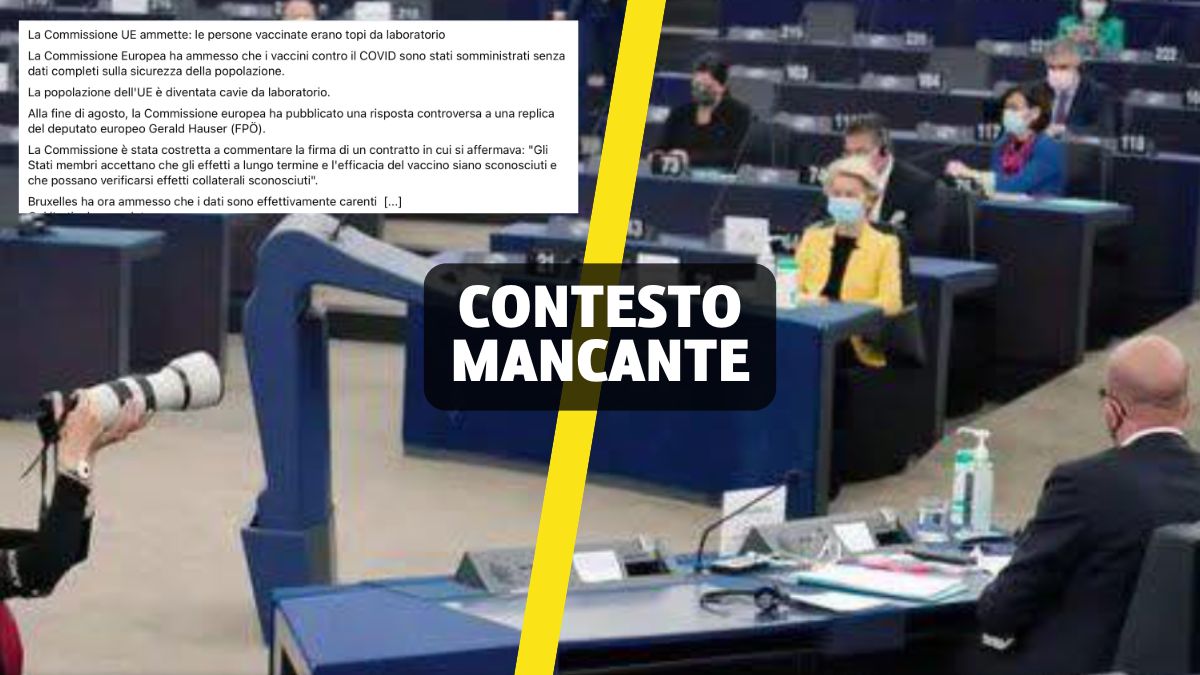 L'UE non ha ammesso che le persone vaccinate erano «topi da laboratorio»