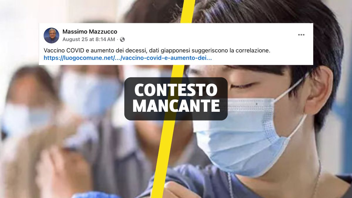 No, i dati giapponesi non «suggeriscono» un aumento dei decessi legato ai vaccini Covid