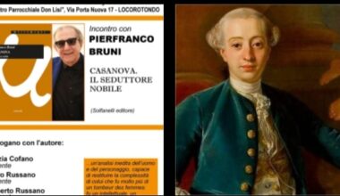 Giacomo Casanova con Il seduttore nobile di Pierfranco Bruni a Locorotondo (BA) : una serata a più voci e un libro
