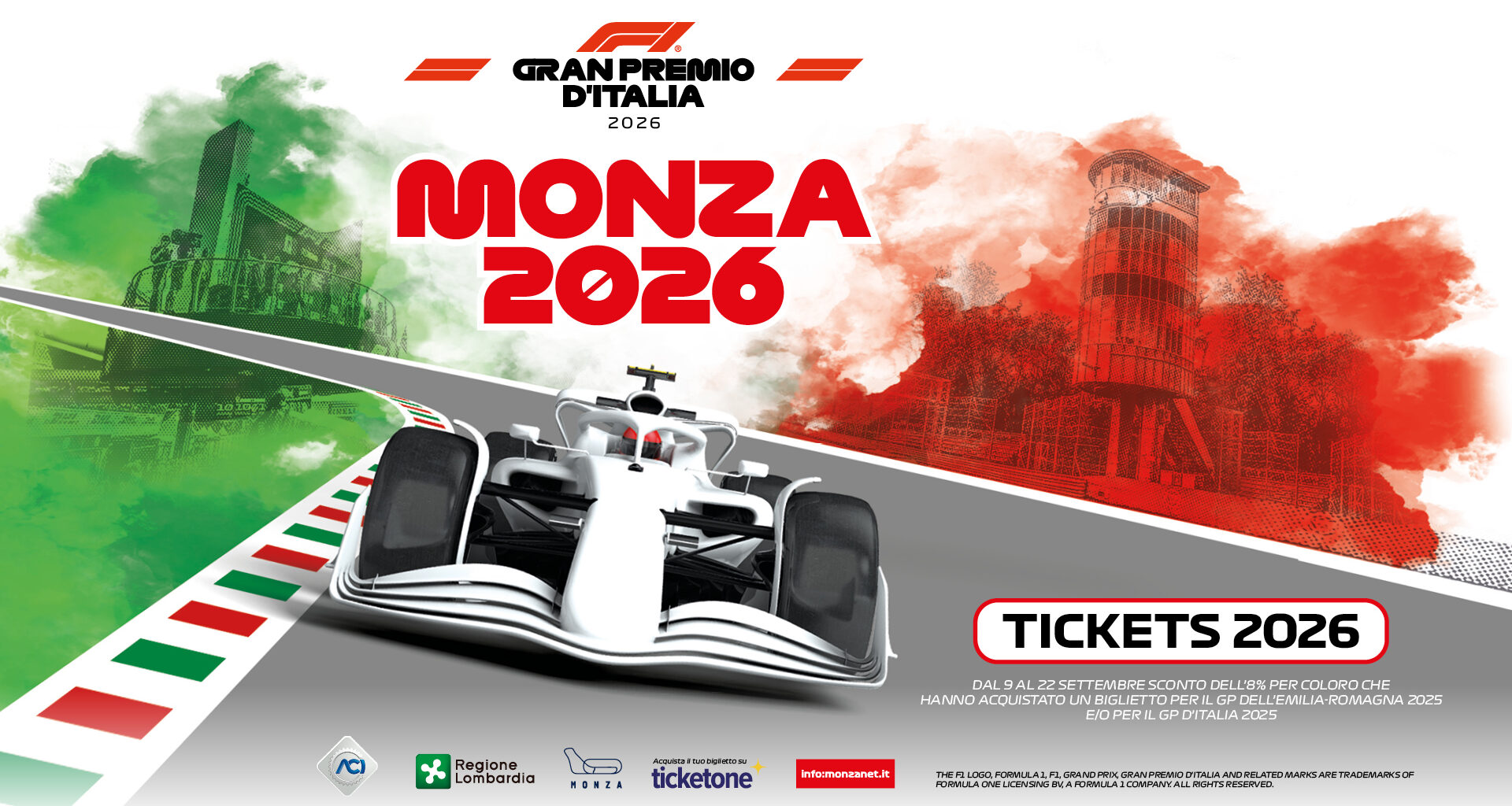 FORMULA 1 GRAN PREMIO D'ITALIA 2026: SCATTA LA VENDITA DEI BIGLIETTI - Autodromo Nazionale Monza