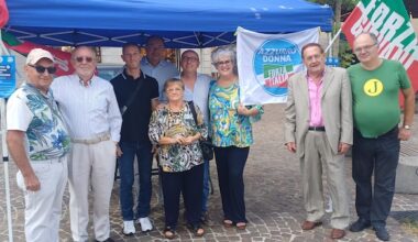 Sanità pubblica, Azzurro Donna e i seniores di Forza Italia in piazza a Gallarate MALPENSA24