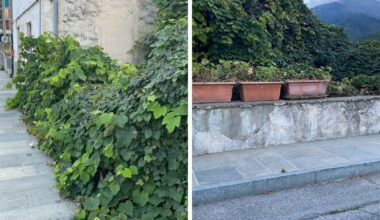 Ripulito dalle erbacce il marciapiedi di via Nazionale a Paesana - La Guida